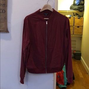 American Apparel red bomber jacket